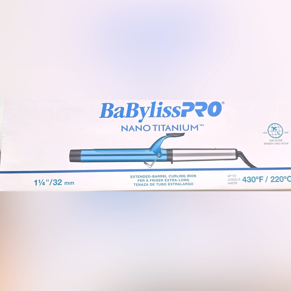 Babyliss Pro nano titanium 1 1/4 inch extended barrel curling iron